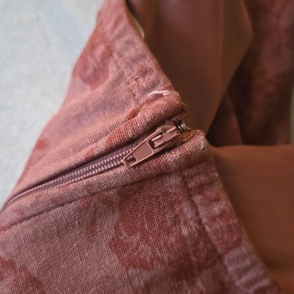 Altar'd State Jacquard Rose Print Corset Tie Mini Dress Mauve - Picture 11 of 11